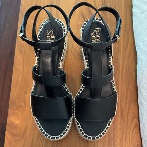 Franco Sarto Black Espadrille Sandals